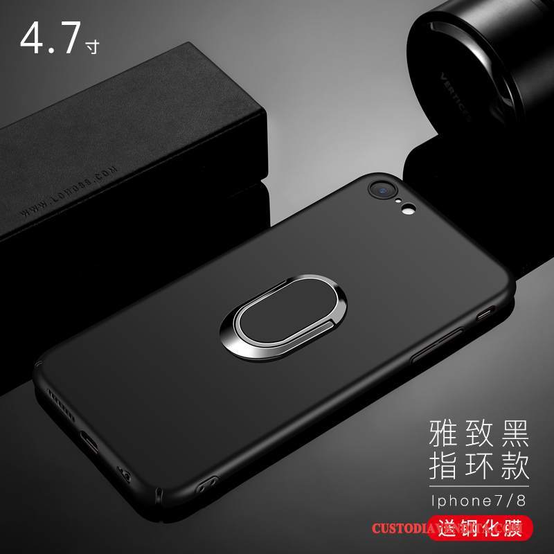 Custodia iPhone 8 Protezione Macchiati Difficile, Cover iPhone 8 Nero Magnetico