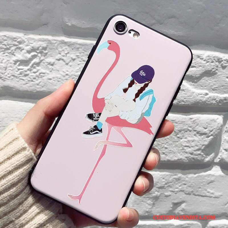 Custodia iPhone 8 Protezione Tendenza Gattino, Cover iPhone 8 Rosso Ricchezza