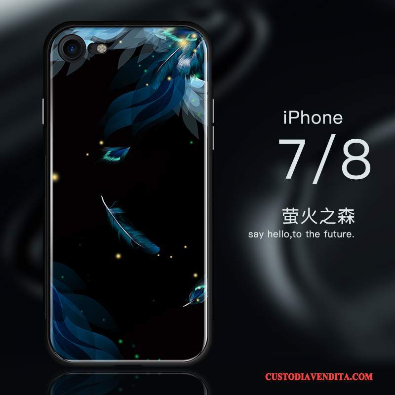 Custodia iPhone 8 Silicone Nuovo Blu, Cover iPhone 8 Protezione Anti-caduta Tutto Incluso