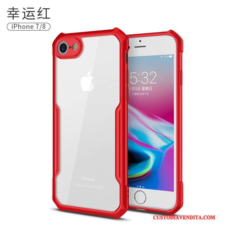 Custodia iPhone 8 Silicone Nuovotelefono, Cover iPhone 8 Protezione Nero Sottile