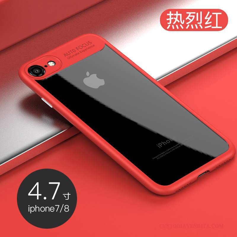 Custodia iPhone 8 Silicone Tendenza Morbido, Cover iPhone 8 Protezione Telefono Nero