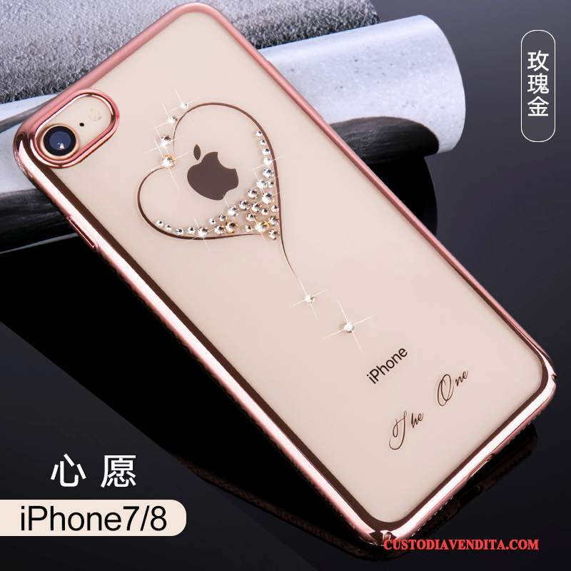 Custodia iPhone 8 Strass Elegantetelefono, Cover iPhone 8 Tendenza Nuovo