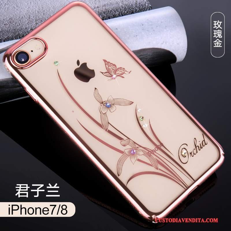 Custodia iPhone 8 Strass Elegantetelefono, Cover iPhone 8 Tendenza Nuovo