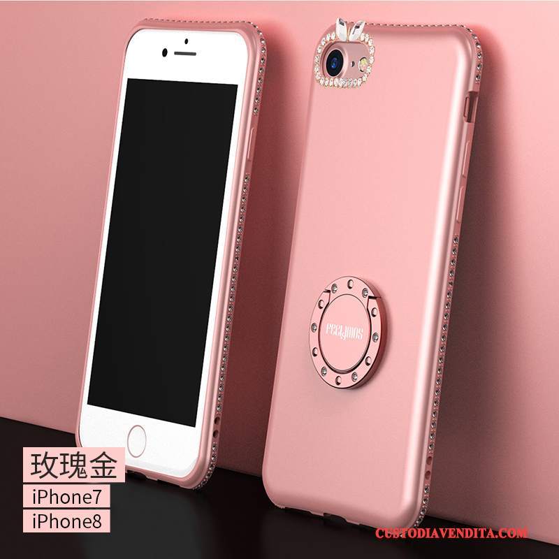 Custodia iPhone 8 Strass Tutto Incluso Rosso, Cover iPhone 8 Silicone Telefono Anti-caduta