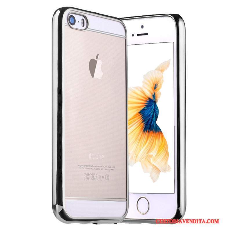 Custodia iPhone Se Silicone Anti-caduta Placcatura, Cover iPhone Se Protezione Tendenza Morbido
