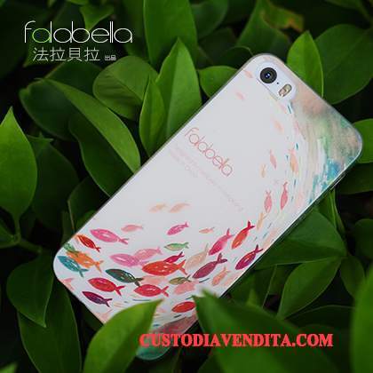 Custodia iPhone Se Silicone Telefono Tendenza, Cover iPhone Se Goffratura Morbido Anti-caduta