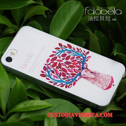 Custodia iPhone Se Silicone Telefono Tendenza, Cover iPhone Se Goffratura Morbido Anti-caduta