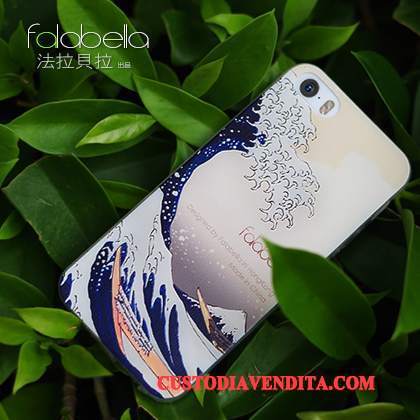 Custodia iPhone Se Silicone Telefono Tendenza, Cover iPhone Se Goffratura Morbido Anti-caduta