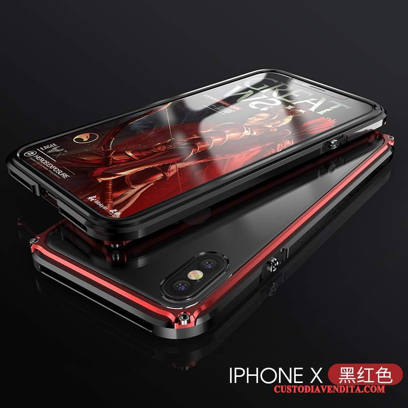 Custodia iPhone X Creativo Nuovo Telaio, Cover iPhone X Protezione Porpora Tendenza