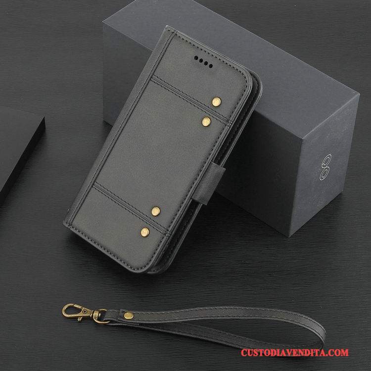 Custodia iPhone X Pelle Affari Morbido, Cover iPhone X Folio Di Personalità Divisa