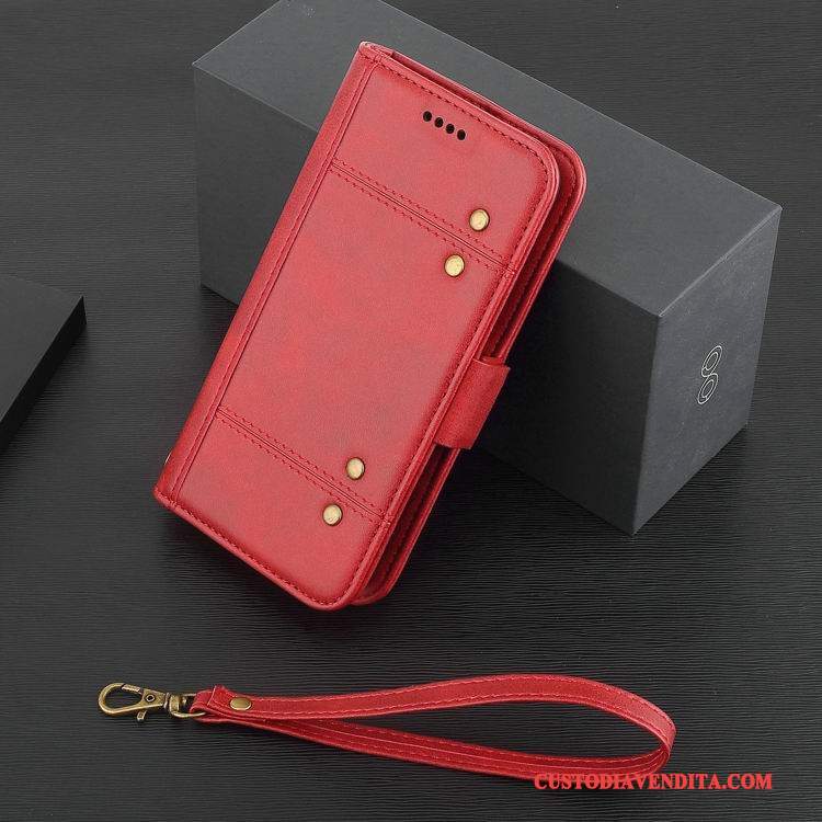 Custodia iPhone X Pelle Affari Morbido, Cover iPhone X Folio Di Personalità Divisa