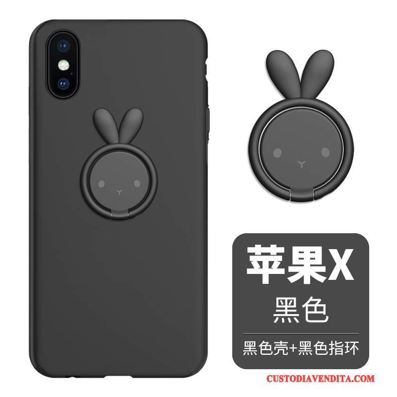 Custodia iPhone X Silicone Rosso Supporto, Cover iPhone X Anti-cadutatelefono