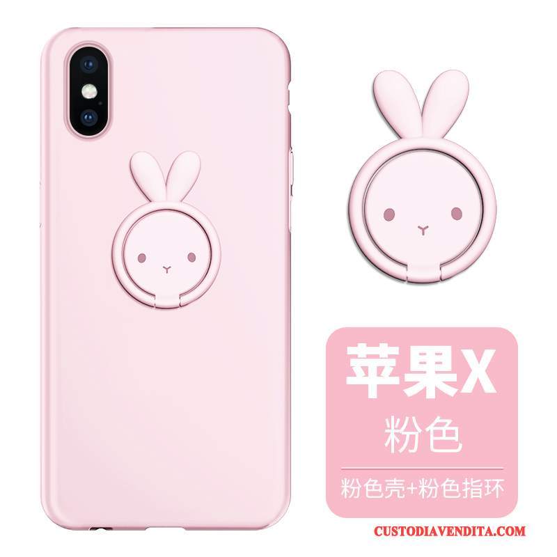 Custodia iPhone X Silicone Rosso Supporto, Cover iPhone X Anti-cadutatelefono