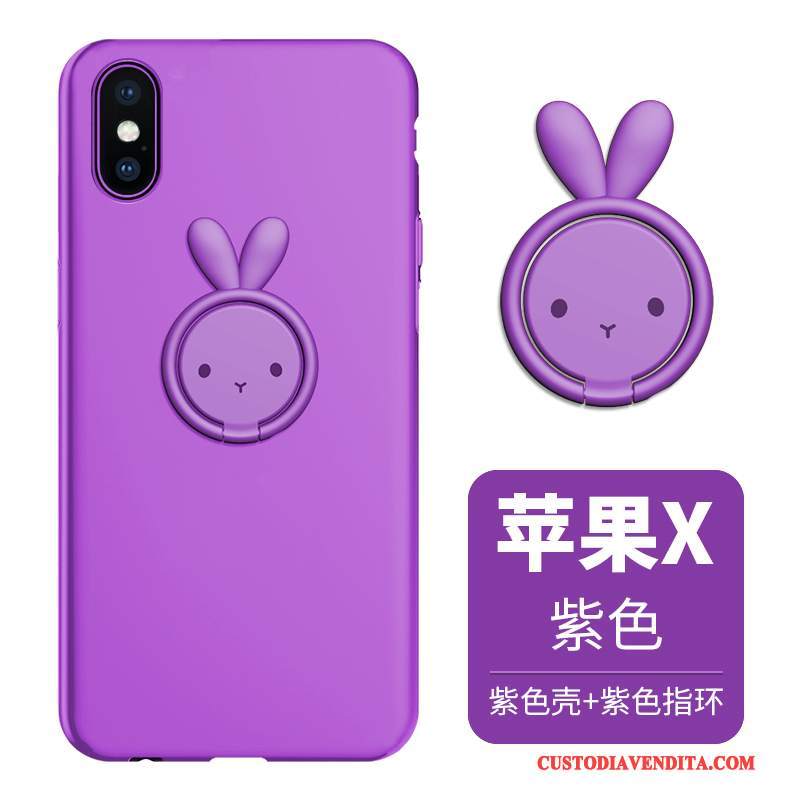 Custodia iPhone X Silicone Rosso Supporto, Cover iPhone X Anti-cadutatelefono