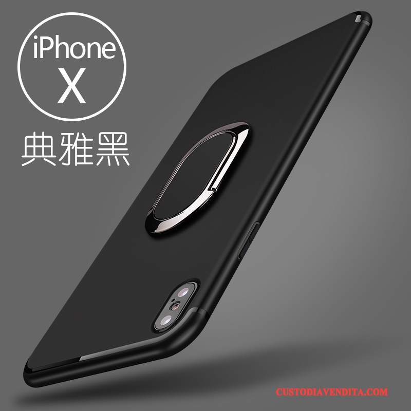 Custodia iPhone X Silicone Rosso Supporto, Cover iPhone X Anti-cadutatelefono
