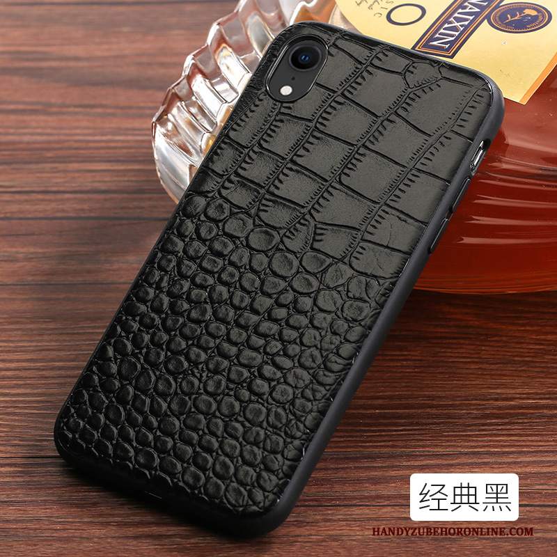 Custodia iPhone Xr Pelle Nuovo Personalizza, Cover iPhone Xr Creativo Blu High End