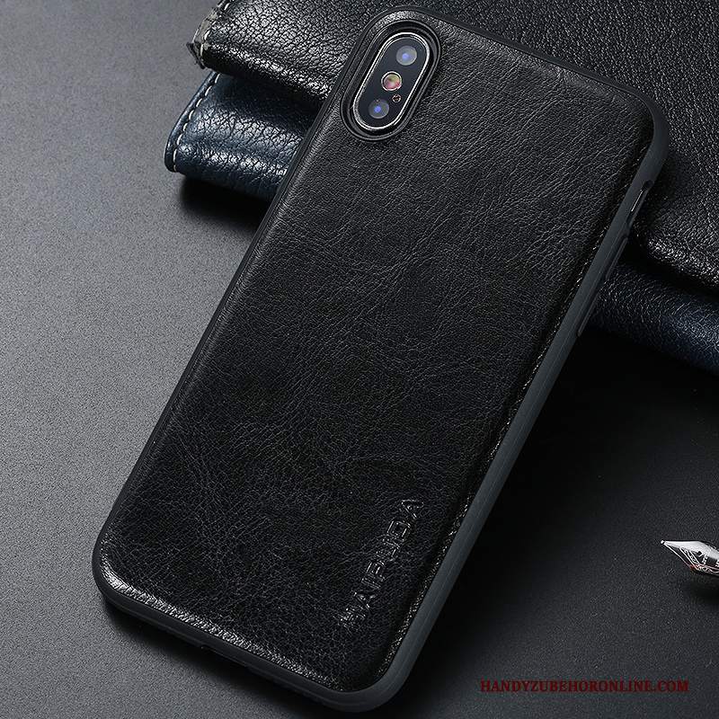 Custodia iPhone Xs Max Pelle Tutto Incluso Coperchio Posteriore, Cover iPhone Xs Max Protezione Nuovo Rosa