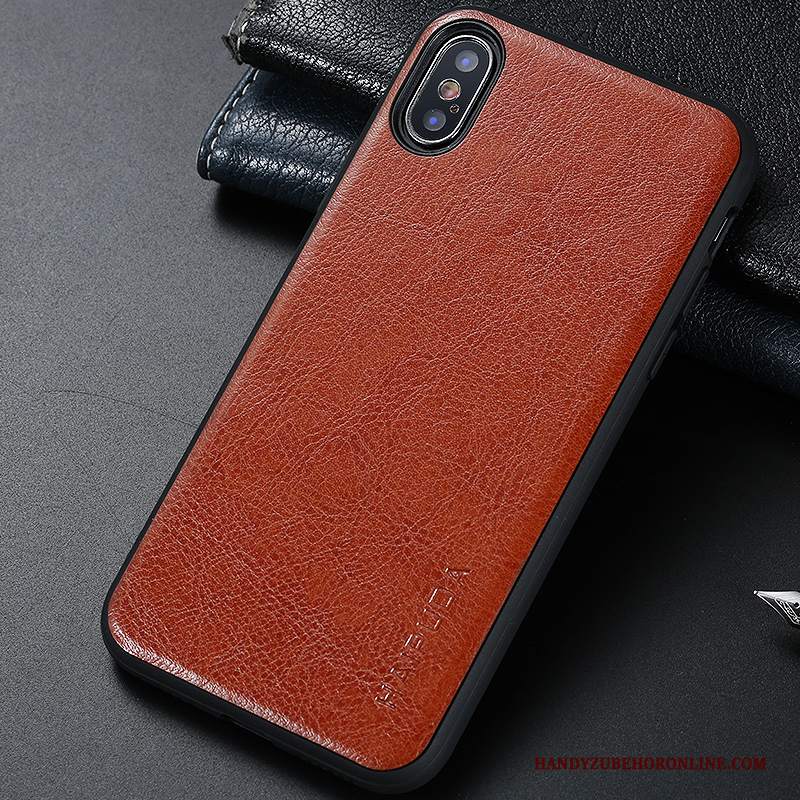 Custodia iPhone Xs Max Pelle Tutto Incluso Coperchio Posteriore, Cover iPhone Xs Max Protezione Nuovo Rosa