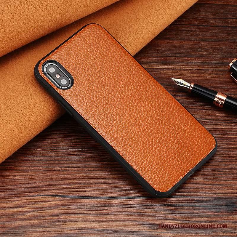 Custodia iPhone Xs Max Pelle Tutto Incluso Coperchio Posteriore, Cover iPhone Xs Max Protezione Nuovo Rosa