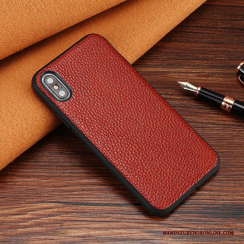 Custodia iPhone Xs Max Pelle Tutto Incluso Coperchio Posteriore, Cover iPhone Xs Max Protezione Nuovo Rosa