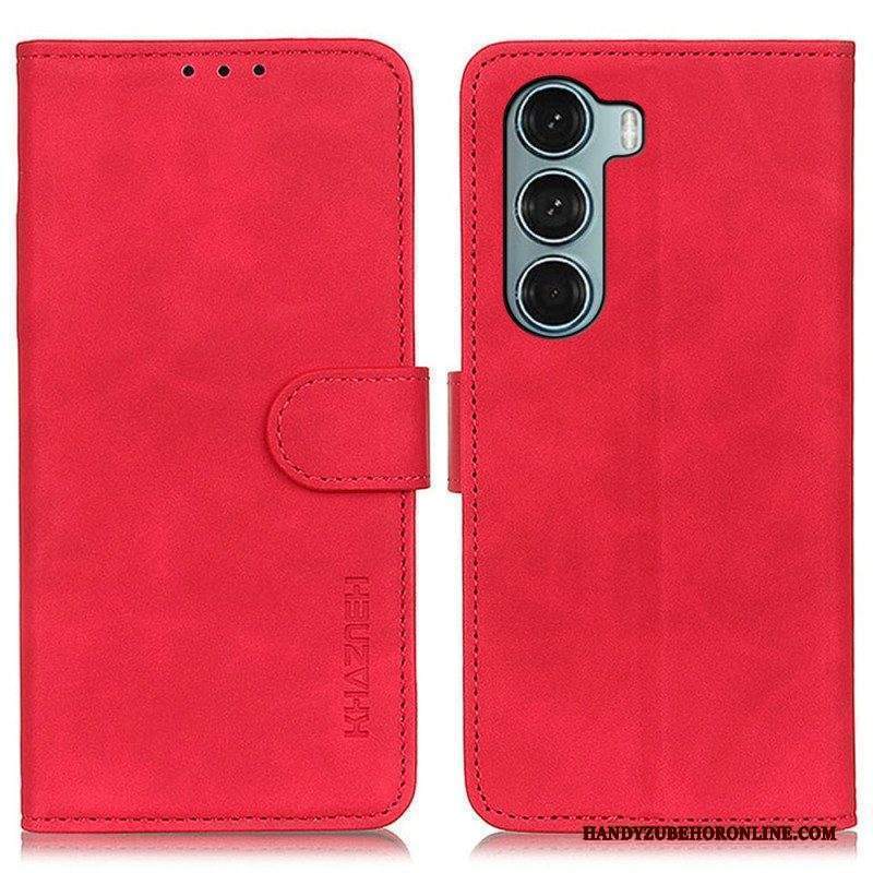 Custodia in pelle Moto G200 5G Khazneh Effetto Pelle Vintage