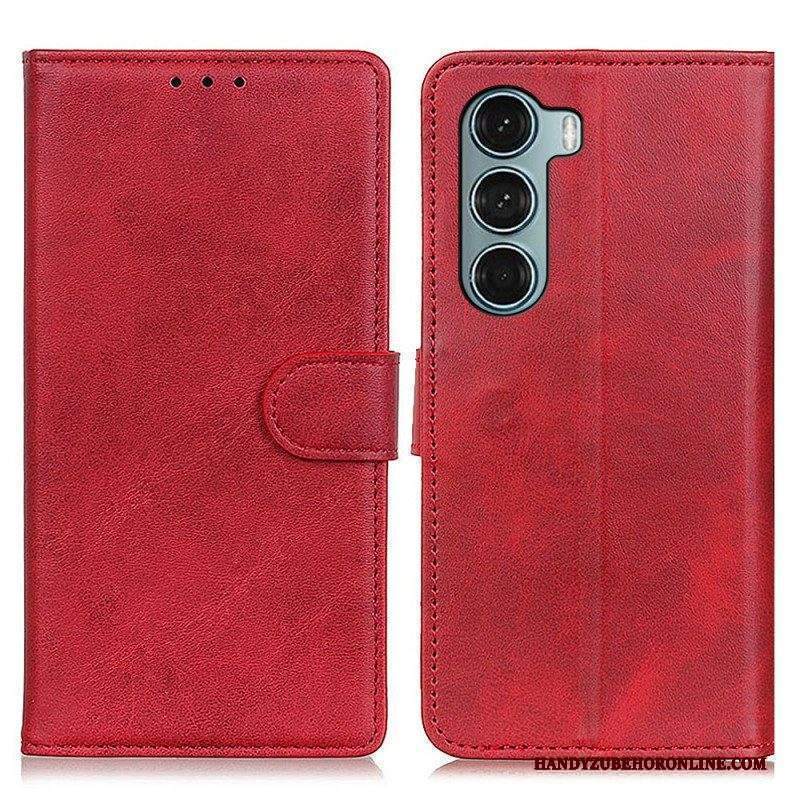 Custodia in pelle Moto G200 5G Retro Effetto Pelle Opaca