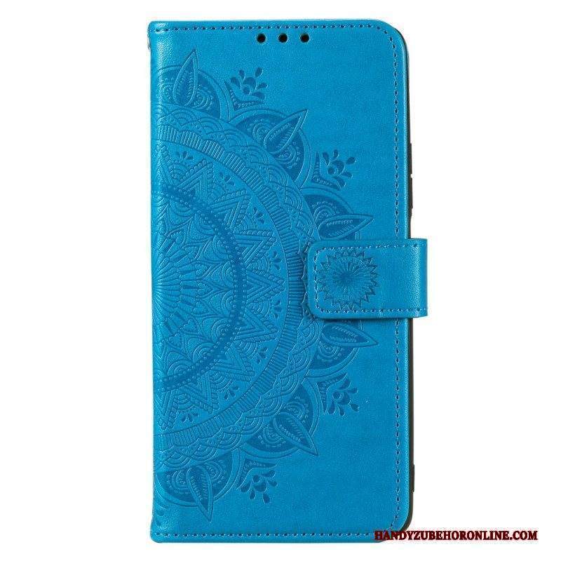 Custodia in pelle Moto G73 5G Mandala Del Sole