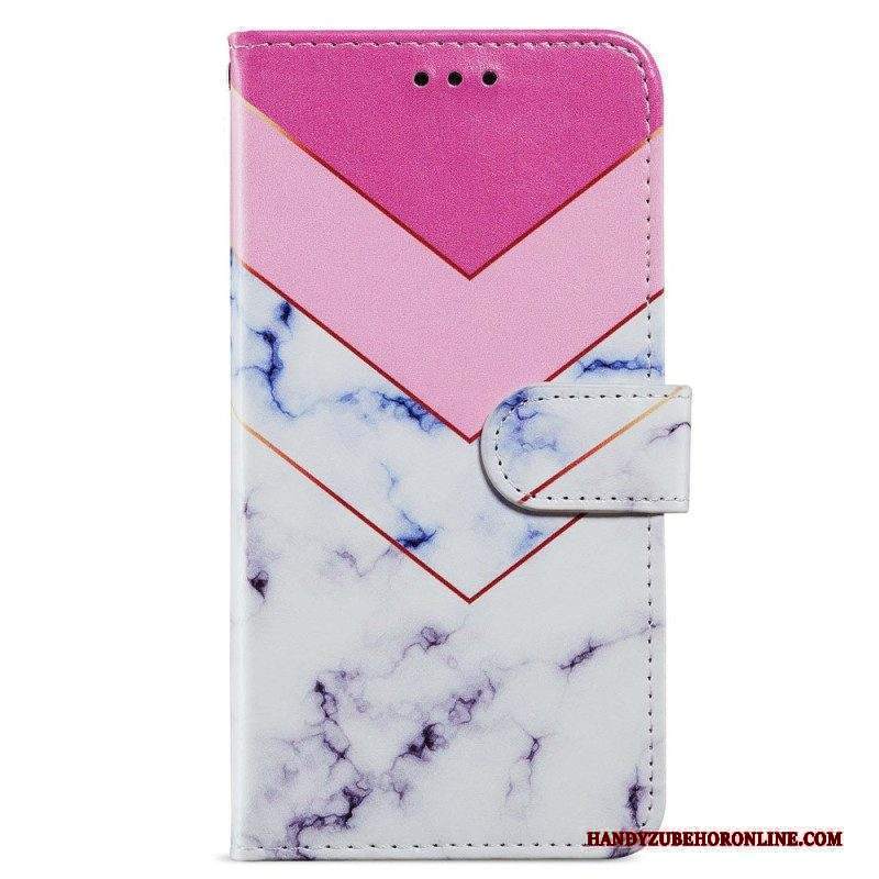 Custodia in pelle Moto G73 5G Variazione Della Striscia Di Marmo