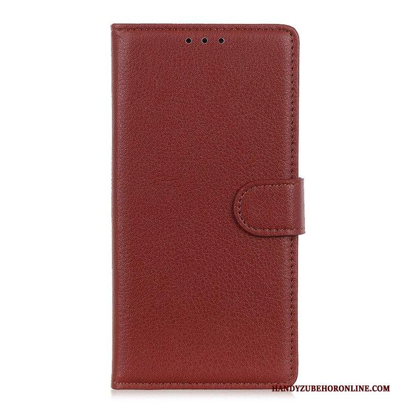 Custodia in pelle Samsung Galaxy A13 5G / A04s Trama Di Litchi