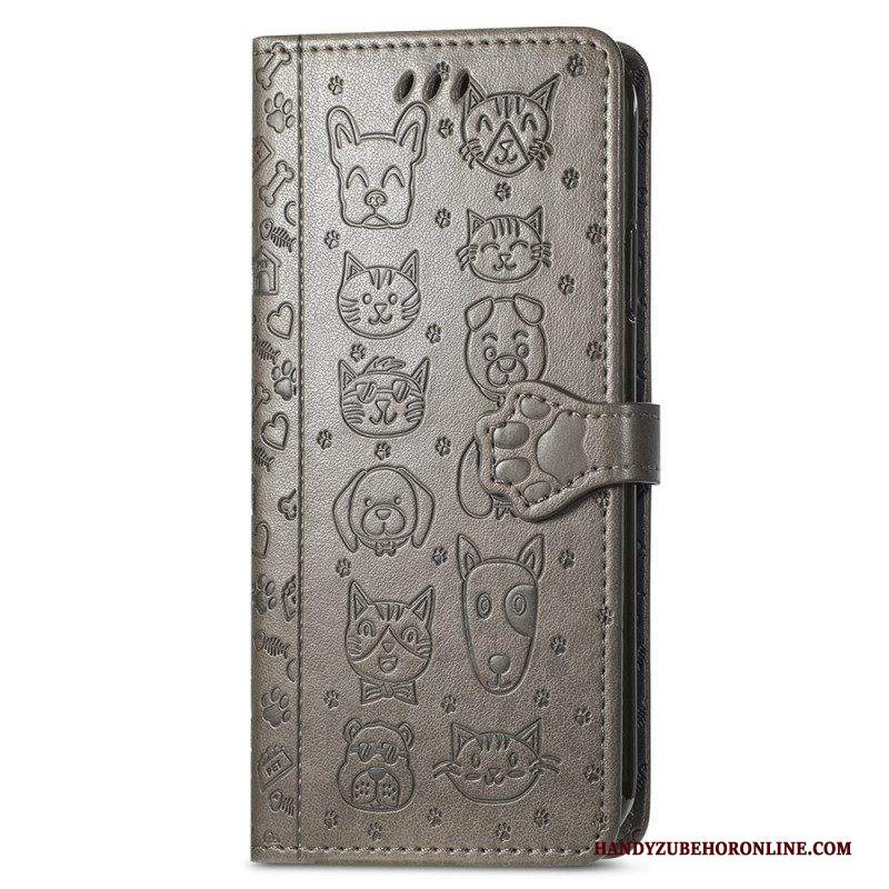 Custodia in pelle Samsung Galaxy A13 Animali Animati