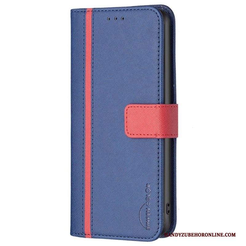 Custodia in pelle Samsung Galaxy A13 Colore Binfen Bicolore