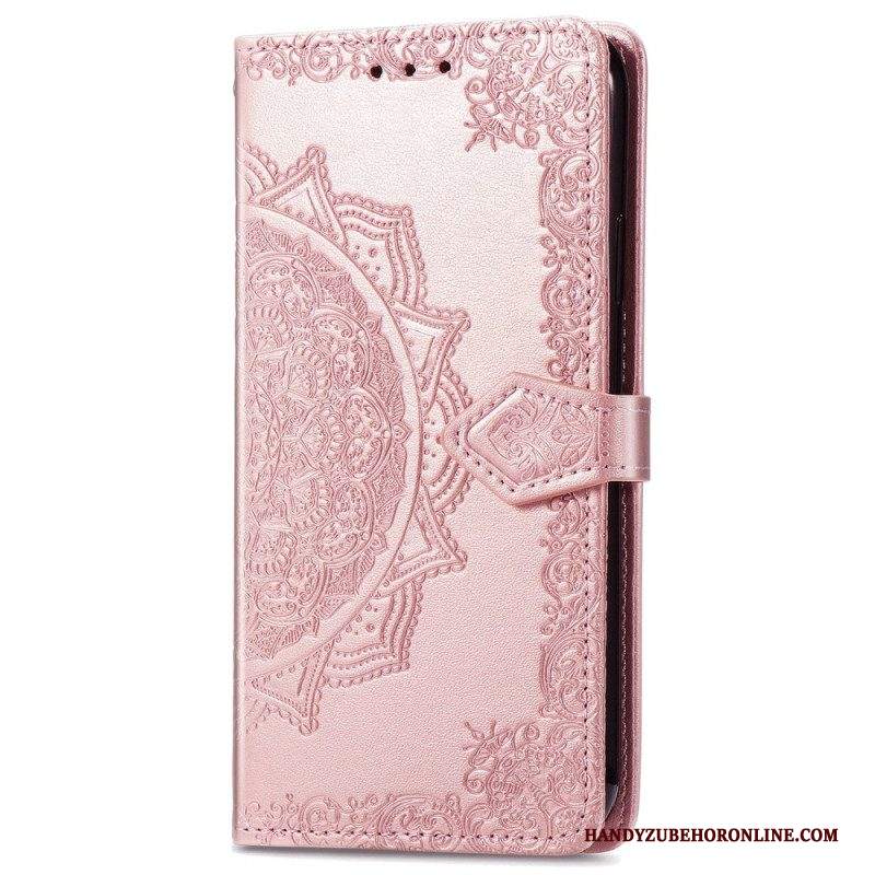 Custodia in pelle Samsung Galaxy A14 / A14 5G Mandala D'epoca