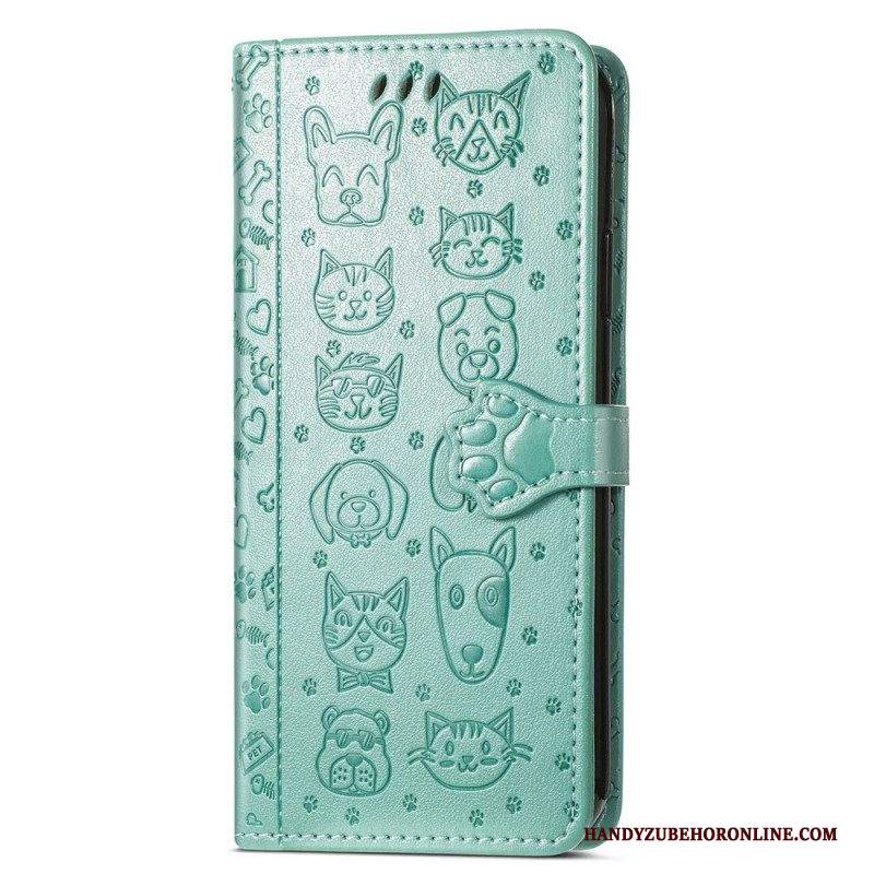 Custodia in pelle Samsung Galaxy A54 5G Animali Perizoma