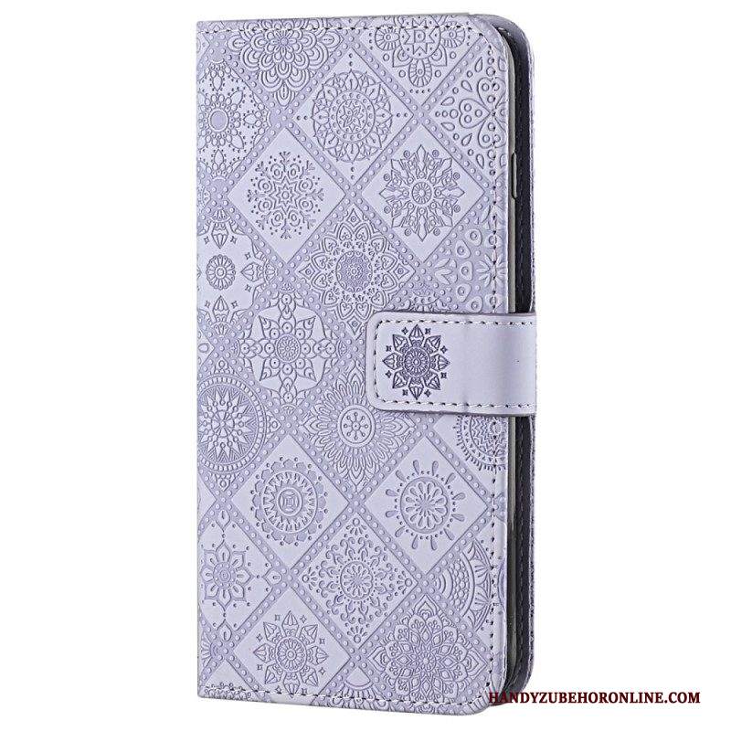 Custodia in pelle Samsung Galaxy A54 5G Motivi Floreali