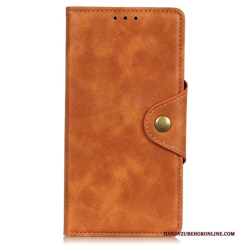 Custodia in pelle Samsung Galaxy M23 5G Bottone Magnetico