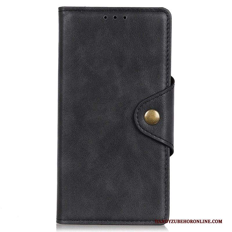 Custodia in pelle Samsung Galaxy M33 5G Bottone In Ecopelle