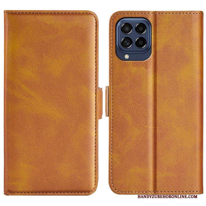 Custodia in pelle Samsung Galaxy M53 5G Folio Cover Doppio Lembo