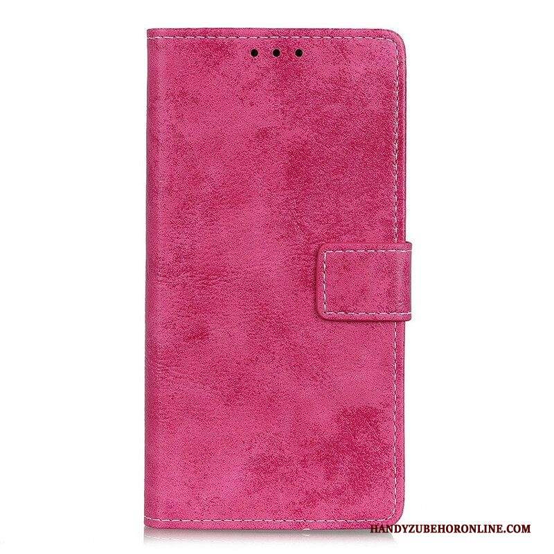 Custodia in pelle Samsung Galaxy S21 FE Effetto Pelle Vintage
