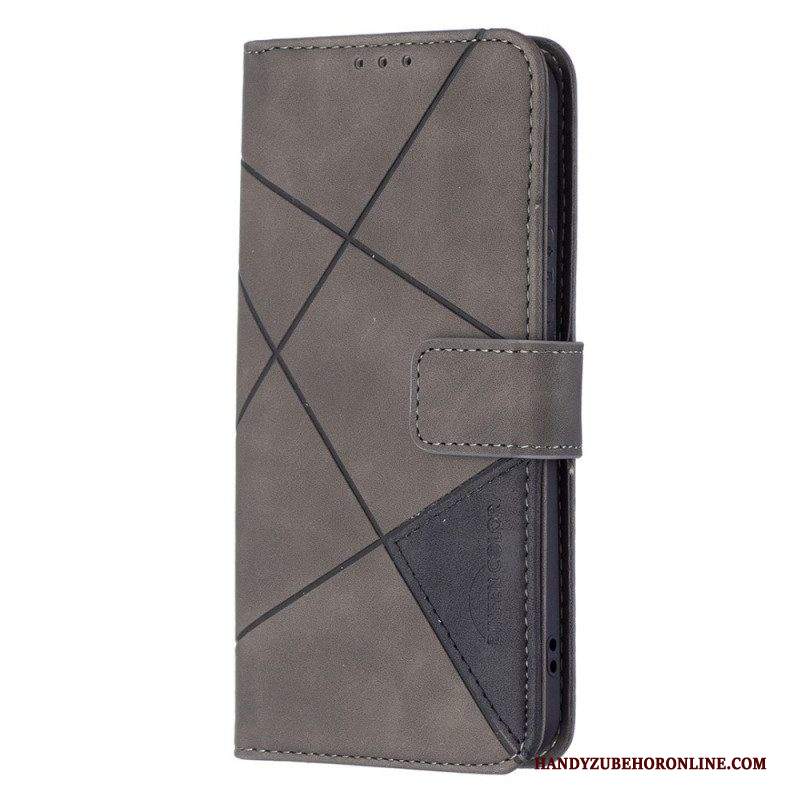 Custodia in pelle Samsung Galaxy S22 5G Triangoli Di Colore Binfen