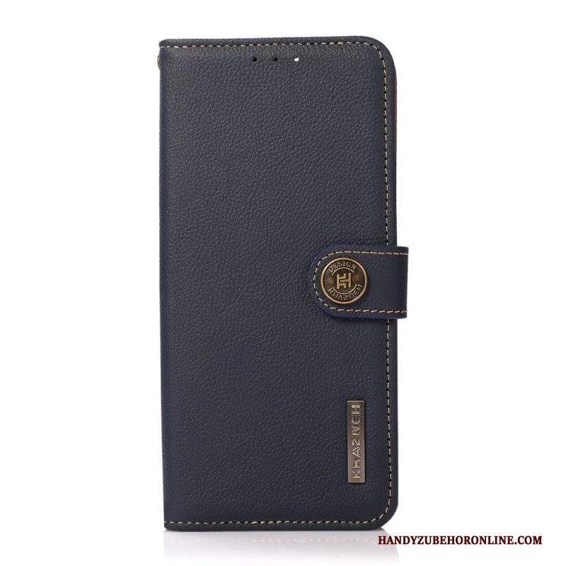 Custodia in pelle Samsung Galaxy S22 Plus 5G Khazneh Rfid In Vera Pelle