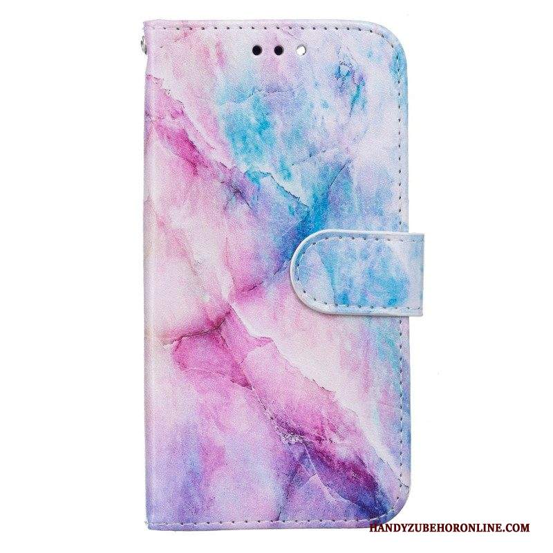 Custodia in pelle Samsung Galaxy S22 Plus 5G Marmo Intenso