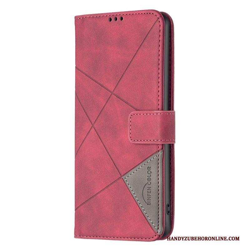 Custodia in pelle Samsung Galaxy S23 5G Triangoli Di Colore Binfen