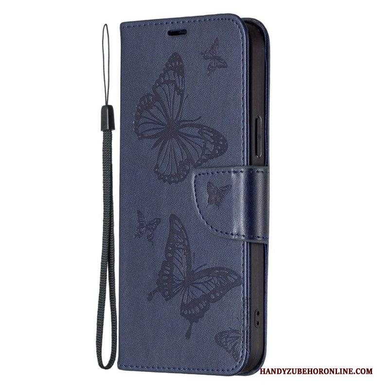 Custodia in pelle Samsung Galaxy S23 Plus 5G Farfalle Giganti