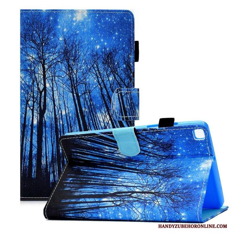 Custodia in pelle Samsung Galaxy Tab A7 Lite Foresta Notturna