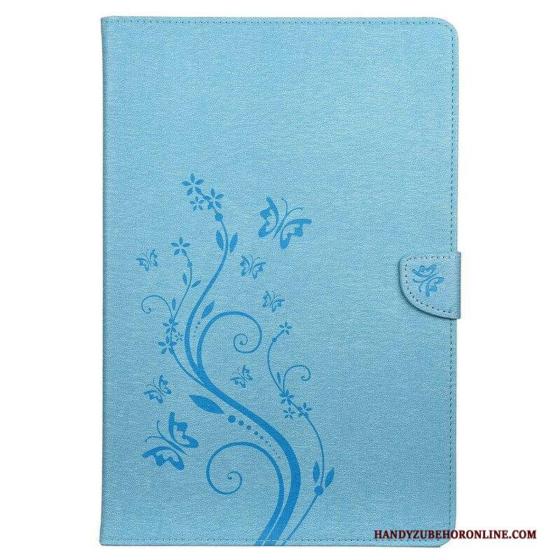 Custodia in pelle Samsung Galaxy Tab S8 Plus / Tab S7 Plus Farfalle Floreali