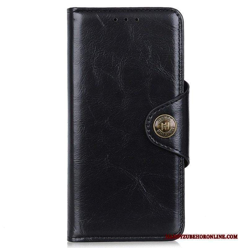 Custodia in pelle Sony Xperia 5 IV Pulsante Di Chiusura