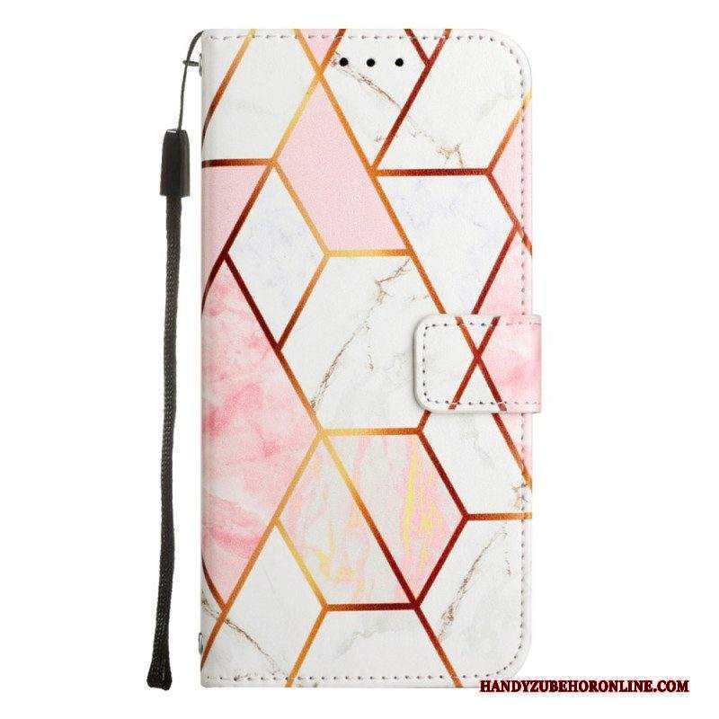 Custodia in pelle Xiaomi 12 Lite Striscia Di Marmo