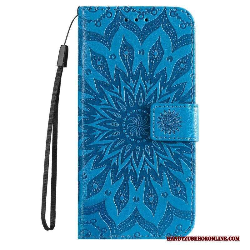 Custodia in pelle Xiaomi 12T / 12T Pro Mandala Strappy