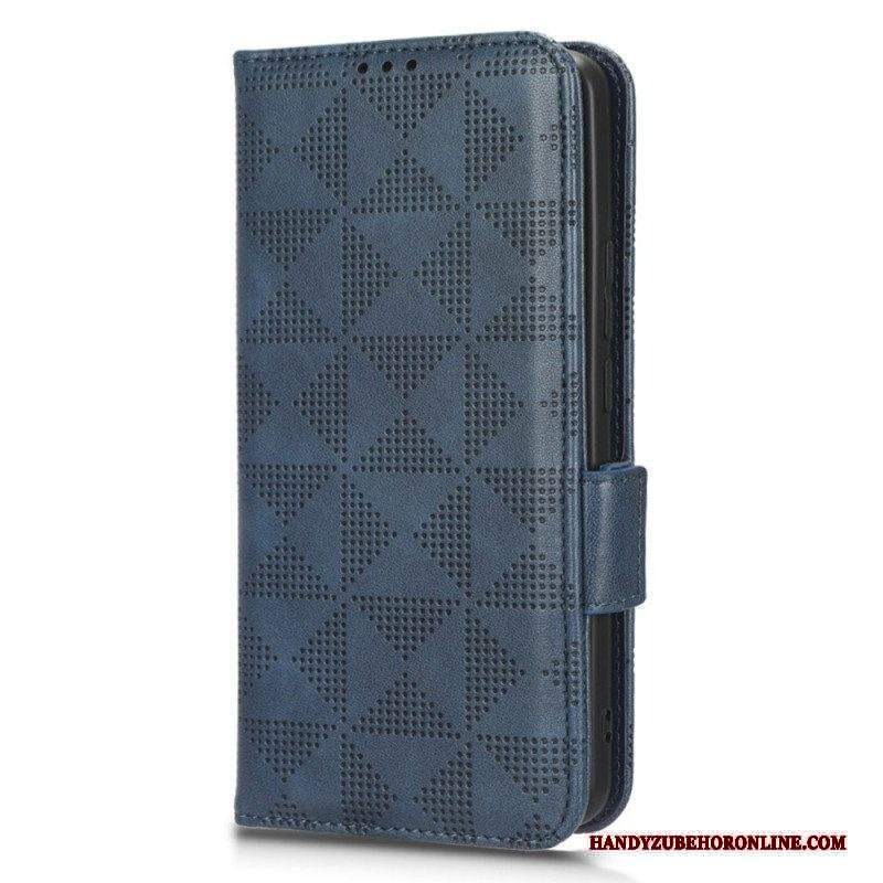 Custodia in pelle Xiaomi 12T / 12T Pro Triangoli Stile Retrò