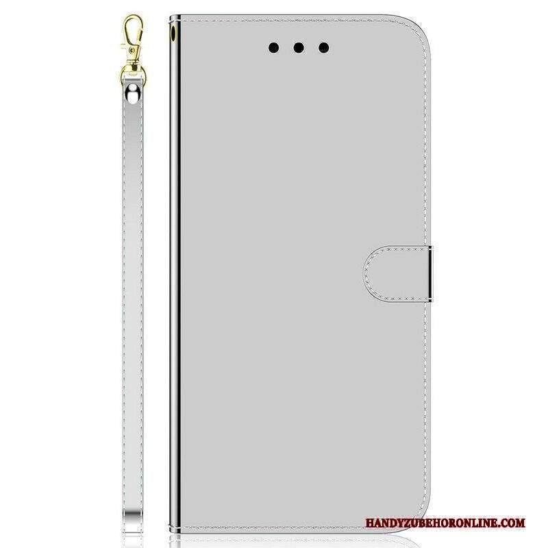 Custodia in pelle Xiaomi Redmi Note 10 5G Copertura Dello Specchio